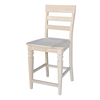 International Concepts Java Counter Height Stool, 24" Seat Height, Unfinished S-192